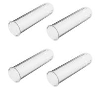 VILLCASE Ensemble de 4 Tubes en Verre pour Hydroponie, Vases Élégants et Simples pour Propagation de Plantes, Surface Lisse, Observation Facile Croissance des Fleurs