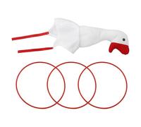VILLCASE Ensemble de Jouets Farces Oie Rouge Léger et Portable en Peluche pour Jeu de Fête Intérieur ou Party Amusant pour Adultes et Garçon et Filles