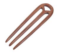 VILLCASE Épingle à Cheveux Vintage en Bois de Pêche à Trois Branches, Tenue Sécurisée et Accessoire Polyvalent pour Mariages et Usage Quotidien, Style Rétro Classique