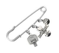VILLCASE Épingle de Sûreté Accessoire Mode Créatif et Robuste Forme Basketball en Alliage Facile à Mettre et Retirer pour Vêtements et Paquet Femme