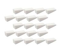 VILLCASE Éponges Cosmétiques Lot de 48 de Coin pour Nail Art Dégradé Résistante et Facile à Utiliser Éponge à Manucure en Mousse Blanche pour Femmes