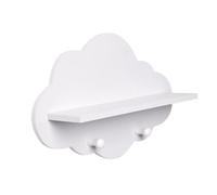 VILLCASE Étagère Murale sans Perçage Forme Nuage avec Crochet Patères Manteaux Rangement Entrée Décoration Chambre