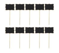 VILLCASE Étiquettes Craie 20pcs en Bois Naturel, Mini Panneaux Tableau Noir pour Buffet et Support de Message en Jardin
