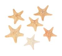 VILLCASE Étoiles de Mer Décoratives Rouges 6 Pièces en Matériau Synthétique Portable pour Décoration D'aquarium et Scènes Miniatures de Plage Couleur Aléatoire