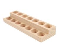 VILLCASE Étui à Huiles Essentielles à Deux Compartiments en Pin Deux Niveaux, Base Plate Stable et Résistant la Pression, Style Exquis pour Rangement Familial et Organiseur de Plan