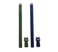 VILLCASE Étui de Protection en Silicone Antichoc pour Stylet Tactile 2ème Génération, Compatible Tablette, Lot de 2 Embouts Stylos Cartoon, Couleurs Bleu Nuit et Vert Militaire, Accessoire
