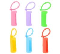 VILLCASE Étui de Protection en Silicone pour Flacon Roll-on Huiles Essentielles 10 ML Lot de 6 Pièces Colorées Antidérapant et Résistant pour Transport Sécurisé