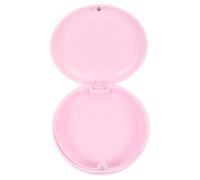 VILLCASE Étui Magnétique pour Appareil Dentaire Boîte pour Prothèse Dentaire Abs Coussinet en Silicone Rose Petit Format pour Contentions Orthodontiques
