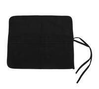 VILLCASE Étui pour Pinceaux de Calligraphie en Toile Noire Grosse Capacité, Multiple Positions Fixes, Rouleau Pratique pour Étudiants en Art