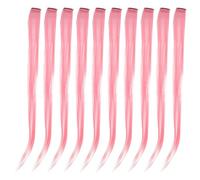 VILLCASE Extensions de Cheveux Lisses Clipables pour Femmes en Fibre Haute Température, 10 Pièces Coupables Fusion, pour Performances et Événements