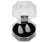 VILLCASE Fausses Dents de Vampire en Plastique Blanc Réalistes et Résistantes Déformation, Accessoires de Costume pour Mascarade et Accessoires Halloween Effrayants