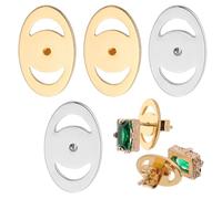 VILLCASE Fermoirs de Boucles D'oreilles Robustes, 2 Paires de Supports en Silicone Et Cuivre pour Oreilles Tombantes, Bouchons D'oreilles Confortables pour Un Usage Quotidien