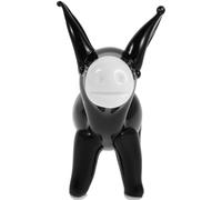 VILLCASE Figurine Âne en Verre Noir Soufflé Main, Décoration Kawaii Unique et Compacte pour Tableau de Bord de Voiture ou Cabinet de Curiosités, Design Moderne et Miniature