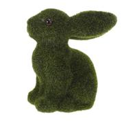 VILLCASE Figurine de Lapin Floqué Vert Saison Printanière en Écume Légère Design Réaliste et Entretien Facile Décoration de Pâques pour Table et Patios
