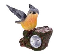 VILLCASE Figurine Lumineuse D'extérieur Figurines Animales Oiseau Décoration De Jardin Dirigé Solaire Décoratif Pelouse De Plein Air Lustre LED Résine