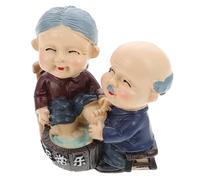 VILLCASE Figurines de Couple Âgé en Résine, Décoration Saint Valentin