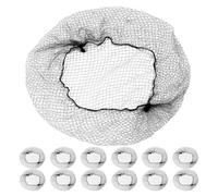 VILLCASE Filets à Cheveux Invisibles Noirs 22 Pouces, 150 Pièces Filets à Mailles Élastiques pour Chignon, Accessoire Cheveux pour Femmes, Danseuses, Infirmières et Hôtesses de L'air