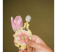 VILLCASE Flacon de Parfum en Verre 12 Ml Rose Flacon d'Huiles Essentielles Rechargeable Distributeur Hermétique pour Voyage et Aromathérapie