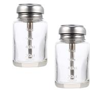 VILLCASE Flacons Secondaires Portables Lot de 2 Bouteilles en Verre 100ml à Pression Réducteurs de Déchets pour Cosmétiques pour Loisirs Créatifs