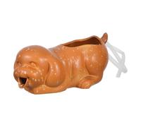 VILLCASE Fontaine Céramique Chien pour Bassin et Aquarium Décoration Spitter Écologie Ancienne Statue Amusante pour Jardin et Bassin Extérieur