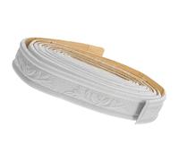 VILLCASE Frise Murale Autocollante 4 Cm Blanche en Mousse, Bande de Bordure Flexible et Auto-adhésive, Moulure de Finition Décorative pour Plinthes et Angles, pour Salle de Bain et Salon,