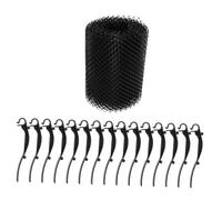 VILLCASE Garde de Gouttière Maille Plastique Protection les Débris pour Évacuation des Eaux Pluviales Installation Facile avec Piquets