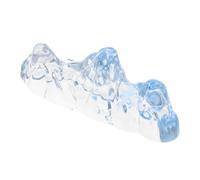 VILLCASE Glass Calligraphy Brush Rest Holder Elegant Crystal Mountain Paperweight For Writing Brush And Calligraphy Practice Decorative Pen Stand For Art Studios And Office Use