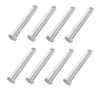 VILLCASE Goupilles de Verrouillage M8x75 en Métal Argenté, Lot de 8 Set de Set de Pièces, Accessoire D’échafaudage pour Retenue de Ressort, Goupille de Couplage, Compatible Structures