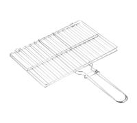VILLCASE Grillage Rigide en Acier Inoxydable avec Poignée pour Barbecue, Panier à Poisson Épais Adapté aux Sorties en Plein Air, Résistant à l'usure