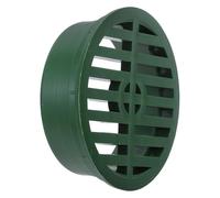 VILLCASE Grille Caniveau Exterieur en Pvc Ronde et Plate 4 Pouces pour Drainage des Eaux de Terrasse Filtration des Débris, pour Système de Drainage Extérieur et Pelouses