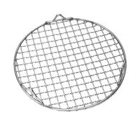 VILLCASE Grille de Barbecue Ronde Argenté Pieds en Acier Inoxydable