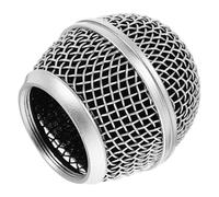 VILLCASE Grille de Remplacement Réduisant Bruits en Métal Argenté pour Microphone Tête Métallique Solide pour Parties Usées ou Cabossées