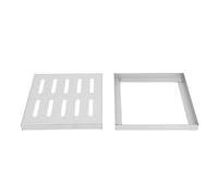 VILLCASE Grille D'évacuation en Acier Inoxydable 30 X 30 Cm, Plaque de Drainage Robuste pour Caniveau Extérieur, Couverture de Tranchée Résistante la Corrosion, pour Jardin, Garage