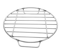 VILLCASE Grille Ronde Support de Cuisson Résistant avec Poignée en Acier Inoxydable pour Barbecue Extérieur et Camping pour Poisson et Côtes Argenté