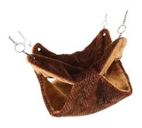 VILLCASE Hamac Suspendu pour Hamster et Cochon d'Inde en Tissu Respirant et Résistant, Lit Confortable et Créatif pour Cage à Domicile ou Animalerie, Marron