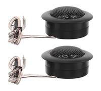 VILLCASE Haut-parleurs de Tweeter pour Voiture 2 Pouces en Plastique Noir, Paire de Haut-parleurs Audio Résistants aux Chocs pour Système Audio Automobile