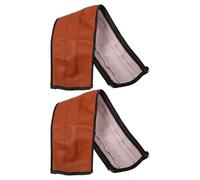 VILLCASE Housse de Poignée Poussette en Cuir Pu Marron Lavable Confortable 2pcs Manchon pour Poignées Poussette pour Promenades en Extérieur
