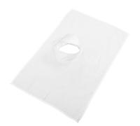 VILLCASE Housse de Table de Massage Blanche avec Trou Respirant Satin Drap pour Lit de Spa et Accessoires de Massage pour Salons de Beauté et Instituts