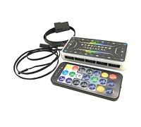 VILLCASE Hub Argb Portable pour Ventilateurs et Lumineuses Contrôleur RGB avec Télécommande et Multi Ports pour Optimiser Votre Système PC