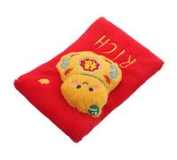 VILLCASE Interactif en Peluche pour Chien D'enveloppe Rouge Festive, Enrichissement Mental et Stimulation des Sens pour Chiots et Chiens de Toutes Tailles