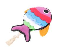 VILLCASE Interactif pour Chien en Polaire Multicolore de Poisson, à Mâcher et Renifler pour Stimuler L’Intelligence Lenteur Alimentaire