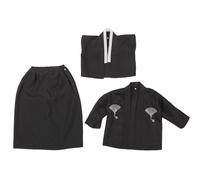 VILLCASE Kimono Japonerie Traditionnel Garçon Noir 130 Cm, Costume de Kimono de Cosplay pour Garçon et Filles, Vêtement Respirant en Tissu Léger, pour Festivals D’été et Cosplay