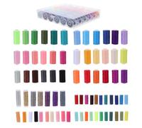 VILLCASE Kit de 111 Bobines de Fil à Coudre Coloré Polyester 39 Couleurs Variées pour Machine à Coudre et Couture la Main Fil à Bâtir Assortiment Complet pour Loisirs Créatifs