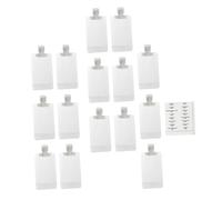 VILLCASE Kit de 16 Pochettes de Rangement pour Cosmétiques de Voyage 15 Sachets Vides 100Ml 1 Étiquette Imperméable Pochette à Lotion Vide Pratique pour Crème Lotion et Essence pour