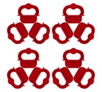 VILLCASE Kit de 24 Entretoises Rouges en Plastique 1/4 Pouce pour Planches de Terrasse en Bois, Outil Multifonction D'espacement et Élimination des Écarts