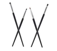 VILLCASE Kit de Pinceaux Yeux 4 Pièces Pinceaux Eyeliner de Précision en Poils de Martre T Maquillage Portable pour Application Fine et Estompage des Paupières