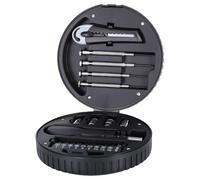 VILLCASE Kit D'outils à Main Maison 20 Pièces en Acier Carbone et Plastique, Structure Solide Rangement Organisé de Roue, pour Mécaniciens