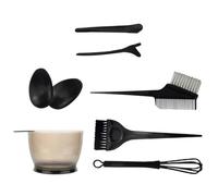 VILLCASE Kit D'outils De Coloration Capillaire 7 Pièces Noir Pinceau Peigne Bol Mélangeur Protège-oreilles Pour Types Variés De Cheveux Usage Professionnel Et Maison