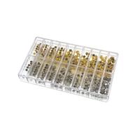 VILLCASE Kit Réparation Montre 300 Pièces Couronnes Étanches Plates et Bombées, Tiges et Tubes Métalliques de Tailles Variées, Étanche et Compatible Montres Quartz, Accessoires Horlogers