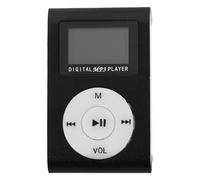 VILLCASE Lecteur Mp3 Clip Portable Écran LCD, Support Carte Mémoire Micro 32gb, Boîtier Aluminium, Batterie Rechargeable Li-ION, Prise Jack 3,5mm, Design Compact Noir